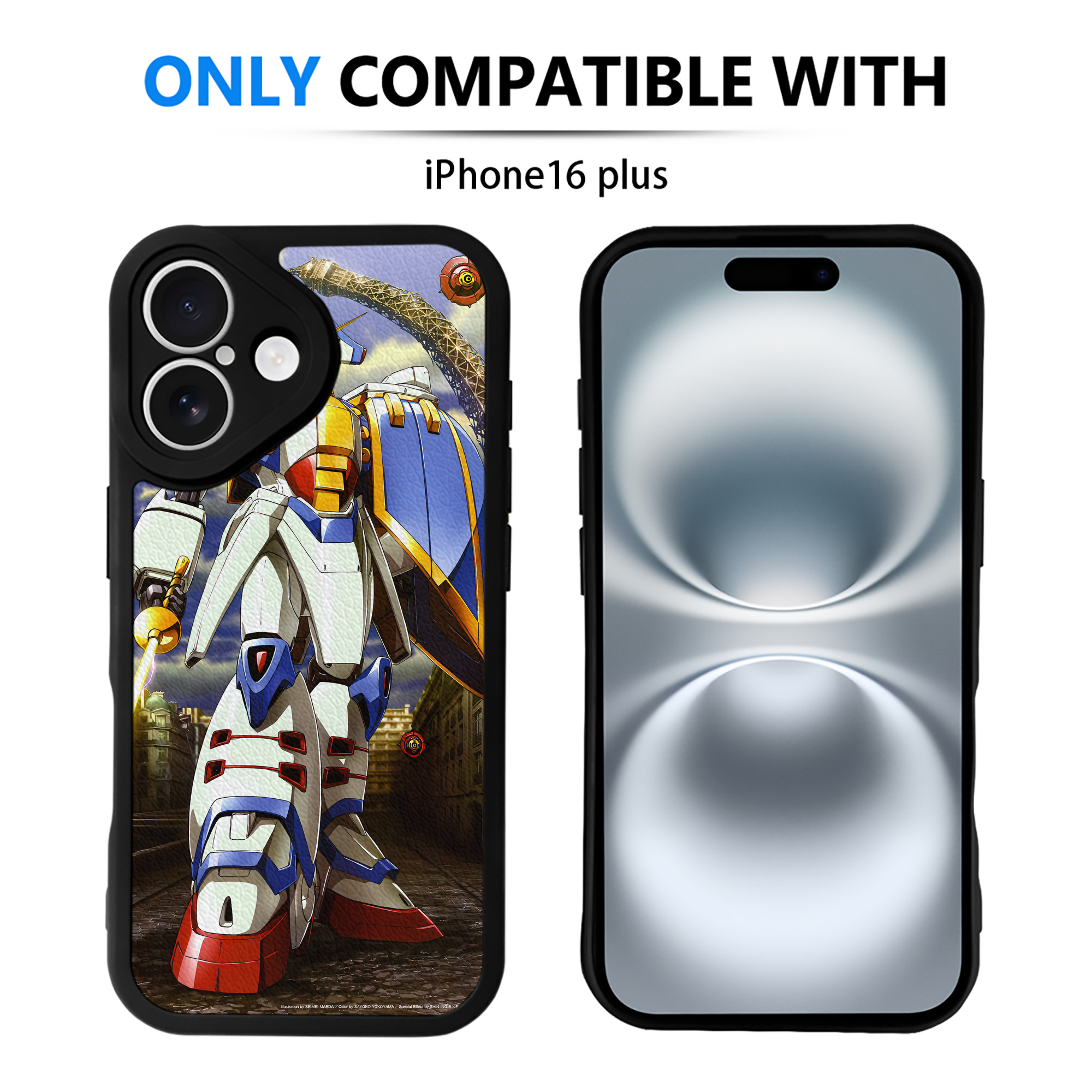 （画像用） 機動戦士ガンダム Mobile Suit Gundam 【iPhone 16シリーズ対応】シリコンスマホケース（レザー調） 材質：シリコン